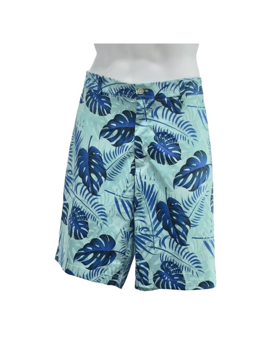 WALTER HAGEN 11 MAJORS Mens Blue Floral Walking Shorts Polyester Zip Fly Size 40